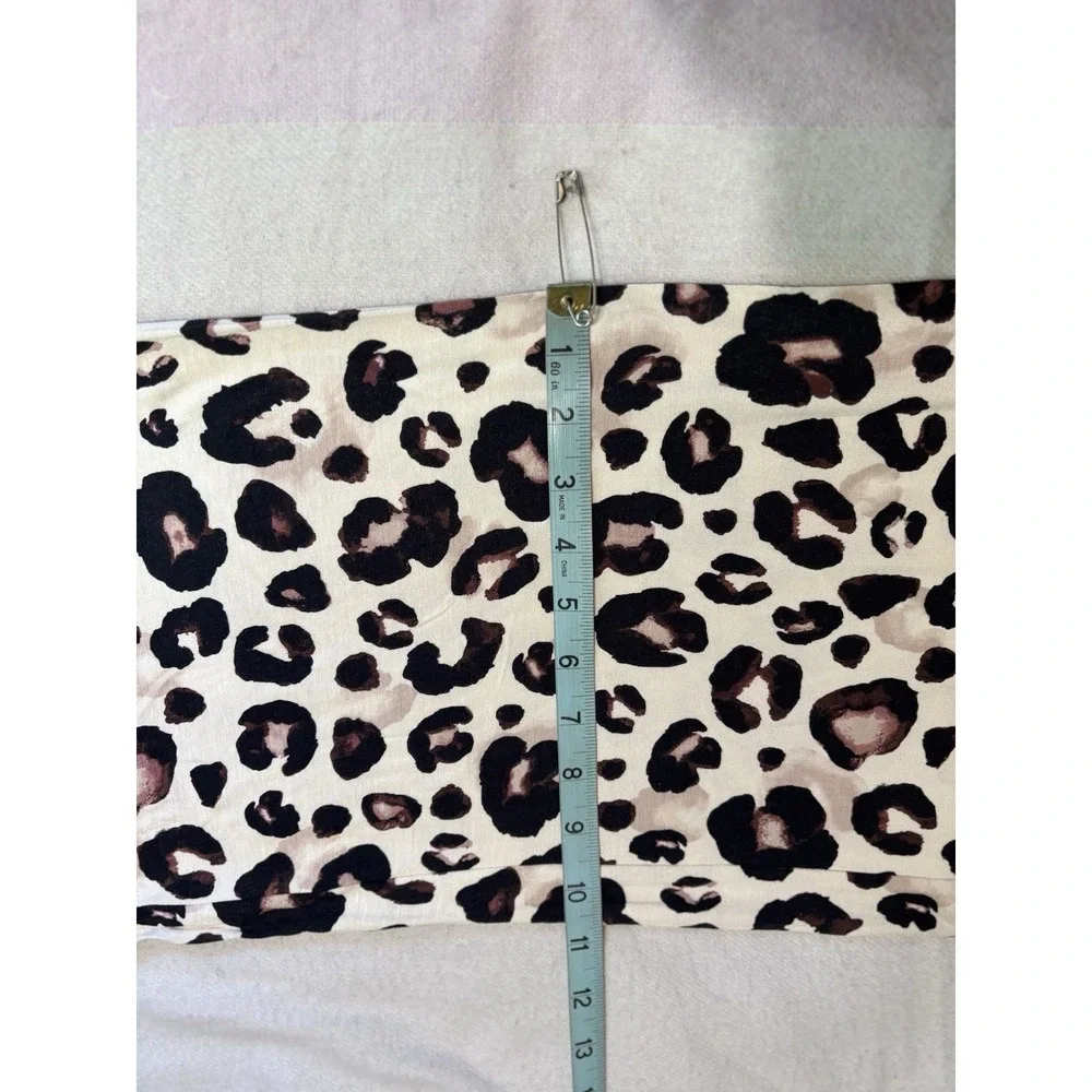 Stars Above Leopard Print Pajama Pants Size 2X Wide Leg Elastic/Tie Waist
